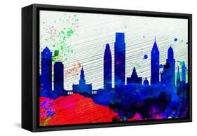 Philadelphia City Skyline-NaxArt-Framed Stretched Canvas