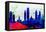 Philadelphia City Skyline-NaxArt-Framed Stretched Canvas
