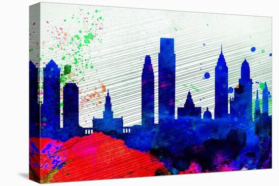 Philadelphia City Skyline-NaxArt-Stretched Canvas