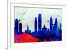 Philadelphia City Skyline-NaxArt-Framed Premium Giclee Print