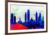 Philadelphia City Skyline-NaxArt-Framed Premium Giclee Print