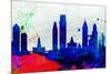 Philadelphia City Skyline-NaxArt-Mounted Premium Giclee Print