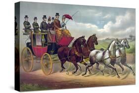 Philadelphia Coach Works-Currier & Ives-Stretched Canvas