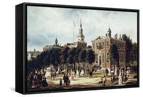 Philadelphia in 1858-Ferdinand Reichardt-Framed Stretched Canvas