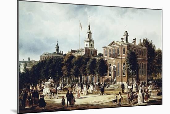 Philadelphia in 1858-Ferdinand Reichardt-Mounted Giclee Print