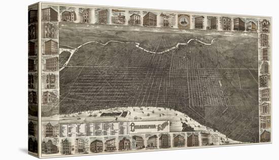 Philadelphia in 1885-Burk & McFetridge-Stretched Canvas