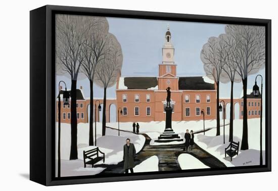 Philadelphia in the Snow-Maggie Rowe-Framed Stretched Canvas