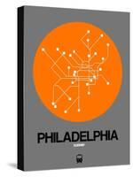 Philadelphia Orange Subway Map-NaxArt-Stretched Canvas