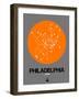 Philadelphia Orange Subway Map-NaxArt-Framed Art Print