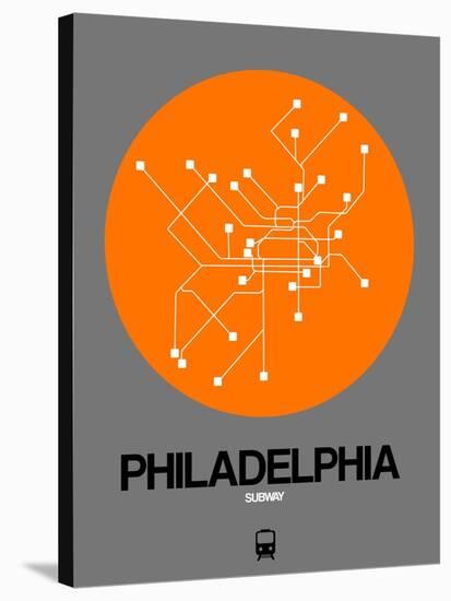 Philadelphia Orange Subway Map-NaxArt-Stretched Canvas