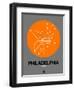 Philadelphia Orange Subway Map-NaxArt-Framed Art Print