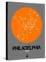 Philadelphia Orange Subway Map-NaxArt-Stretched Canvas