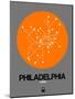 Philadelphia Orange Subway Map-NaxArt-Mounted Art Print