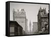 Philadelphia, Pa., Broad St., North from Spruce St.-null-Framed Stretched Canvas