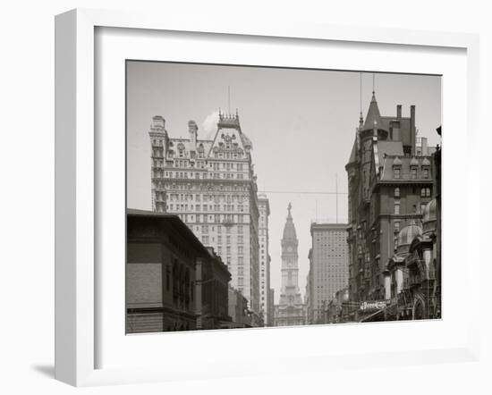 Philadelphia, Pa., Broad St., North from Spruce St.-null-Framed Photo