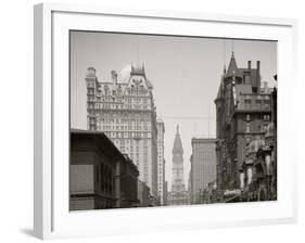 Philadelphia, Pa., Broad St., North from Spruce St.-null-Framed Photo