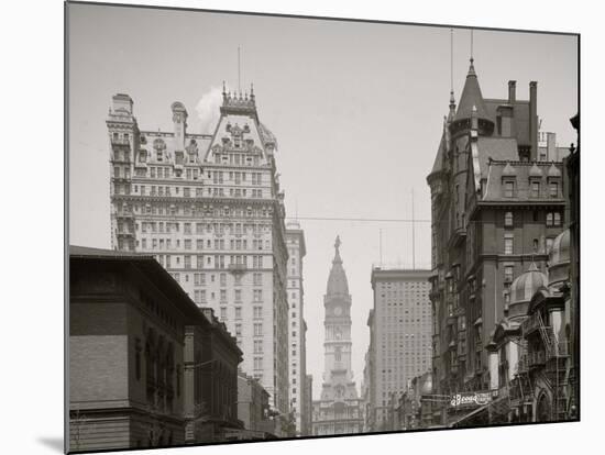 Philadelphia, Pa., Broad St., North from Spruce St.-null-Mounted Photo