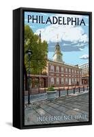 Philadelphia, PA - Independence Hall-Lantern Press-Framed Stretched Canvas