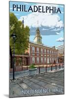 Philadelphia, PA - Independence Hall-Lantern Press-Mounted Art Print