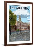 Philadelphia, PA - Independence Hall-Lantern Press-Framed Art Print