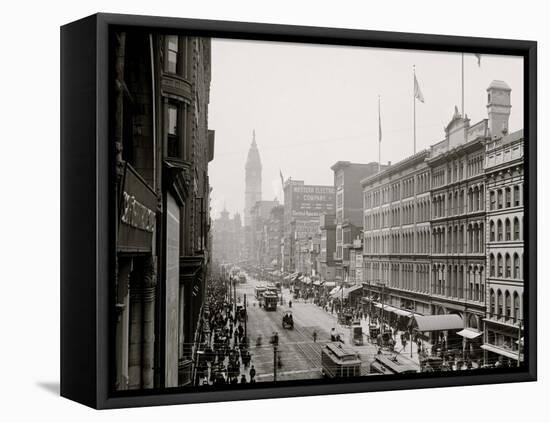 Philadelphia, Pa., Market Street from Eighth-null-Framed Stretched Canvas