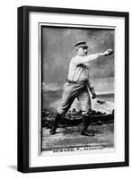 Philadelphia, PA, Philadelphia Athletics, Ed Seward, Baseball Card-Lantern Press-Framed Art Print