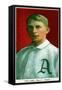 Philadelphia, PA, Philadelphia Athletics, Eddie Collins, Baseball Card-Lantern Press-Framed Stretched Canvas