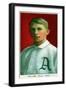 Philadelphia, PA, Philadelphia Athletics, Eddie Collins, Baseball Card-Lantern Press-Framed Art Print