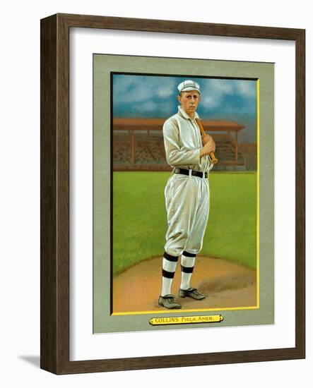 Philadelphia, PA, Philadelphia Athletics, Eddie Collins, Baseball Card-Lantern Press-Framed Art Print