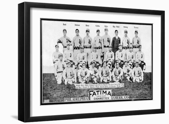 Philadelphia, PA, Philadelphia Athletics, Team Photograph, Baseball Card-Lantern Press-Framed Art Print