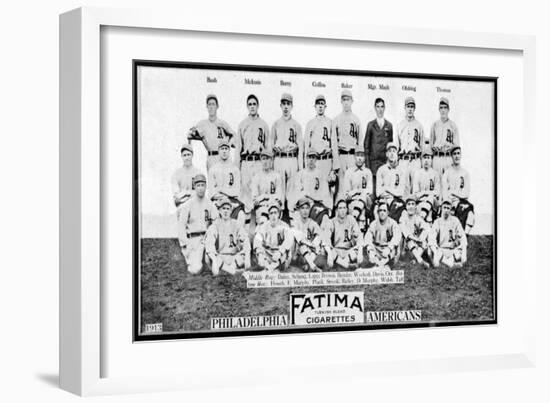 Philadelphia, PA, Philadelphia Athletics, Team Photograph, Baseball Card-Lantern Press-Framed Art Print