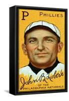 Philadelphia, PA, Philadelphia Phillies, John Lobert, Baseball Card-Lantern Press-Framed Stretched Canvas