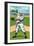 Philadelphia, PA, Philadelphia Phillies, John Titus, Baseball Card-Lantern Press-Framed Art Print