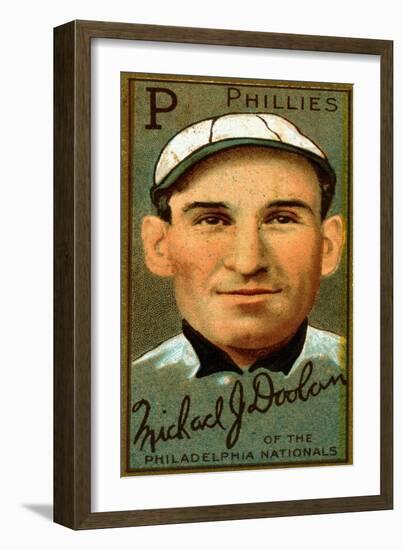 Philadelphia, PA, Philadelphia Phillies, Michael J. Doolan, Baseball Card-Lantern Press-Framed Art Print