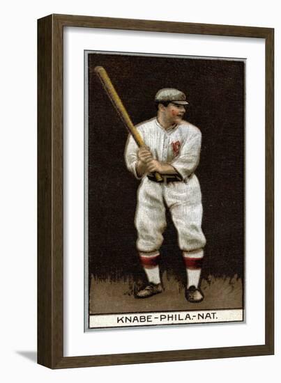 Philadelphia, PA, Philadelphia Phillies, Otto Knabe, Baseball Card-Lantern Press-Framed Art Print