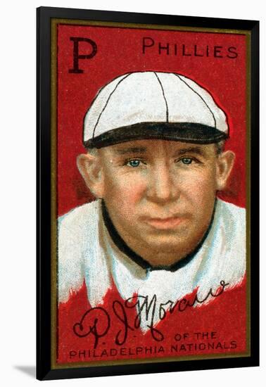 Philadelphia, PA, Philadelphia Phillies, Patrick J. Moran, Baseball Card-Lantern Press-Framed Art Print