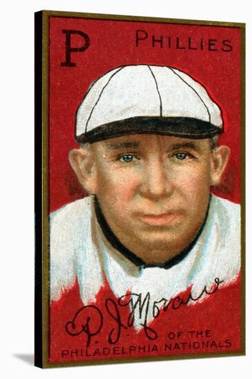 Philadelphia, PA, Philadelphia Phillies, Patrick J. Moran, Baseball Card-Lantern Press-Stretched Canvas