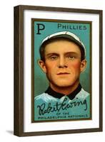 Philadelphia, PA, Philadelphia Phillies, Robert Ewing, Baseball Card-Lantern Press-Framed Art Print