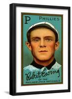 Philadelphia, PA, Philadelphia Phillies, Robert Ewing, Baseball Card-Lantern Press-Framed Art Print