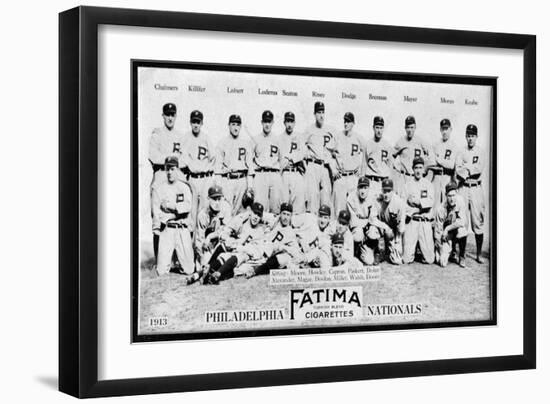 Philadelphia, PA, Philadelphia Phillies, Team Photograph, Baseball Card-Lantern Press-Framed Art Print