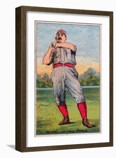 Philadelphia, PA, Philadelphia Quakers, Dandy Wood, Baseball Card-Lantern Press-Framed Art Print