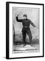 Philadelphia, PA, Philadelphia Quakers, Pop Schriver, Baseball Card-Lantern Press-Framed Art Print