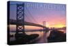 Philadelphia, Pennsylvania - Ben Franklin Bridge-Lantern Press-Stretched Canvas