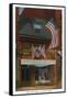 Philadelphia, Pennsylvania - Betsy Ross House with US Flags-Lantern Press-Framed Stretched Canvas