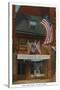 Philadelphia, Pennsylvania - Betsy Ross House with US Flags-Lantern Press-Stretched Canvas