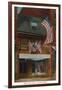 Philadelphia, Pennsylvania - Betsy Ross House with US Flags-Lantern Press-Framed Art Print