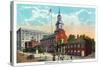 Philadelphia, Pennsylvania - Independence Hall from Chestnut Street-Lantern Press-Stretched Canvas