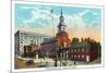 Philadelphia, Pennsylvania - Independence Hall from Chestnut Street-Lantern Press-Mounted Premium Giclee Print