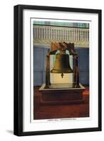 Philadelphia, Pennsylvania - Independence Hall Liberty Bell Scene-Lantern Press-Framed Art Print