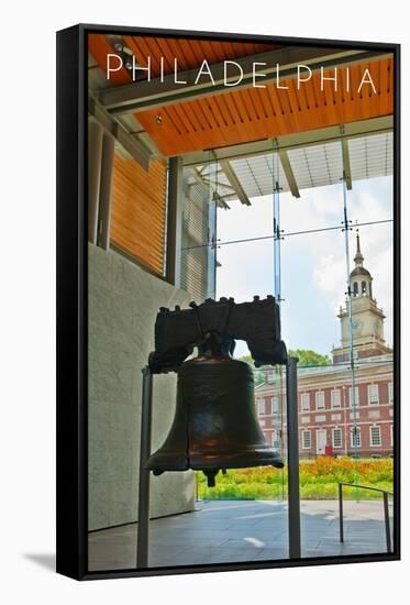Philadelphia, Pennsylvania - Liberty Bell-Lantern Press-Framed Stretched Canvas